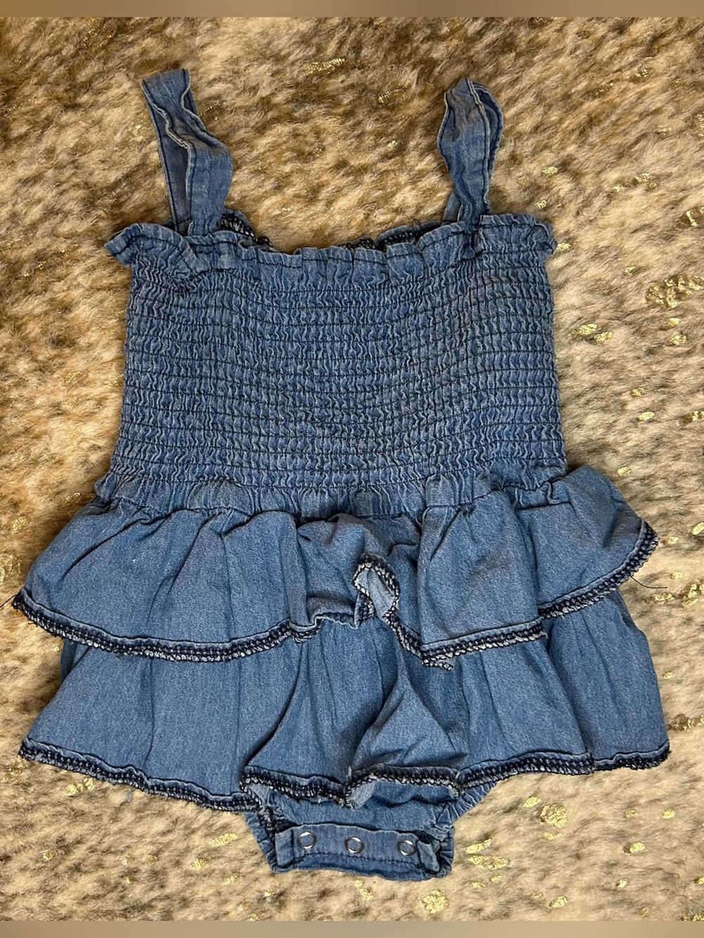 5 for $25🔥2T‎ Denim Fringe One Piece Bodysuit